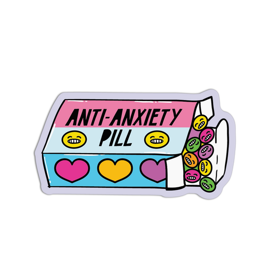 Anti-Anxiety Pill Medication Textured Stickers