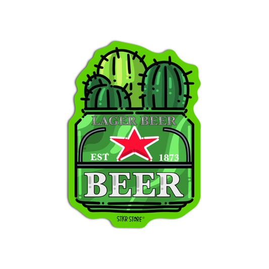 Plant in Lager Beer Planters Sticker