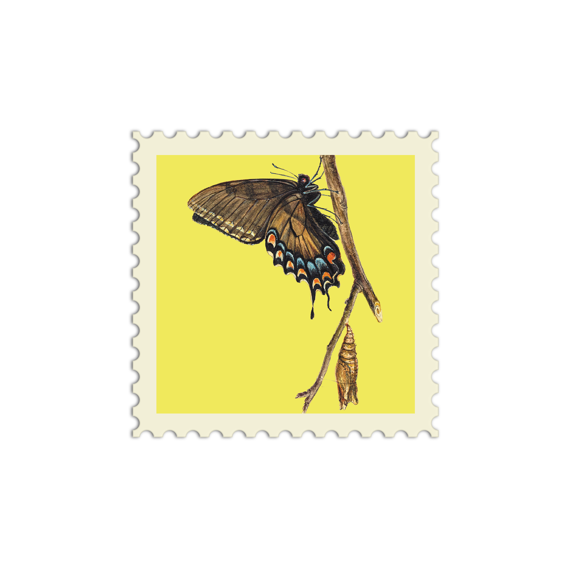 Butterfly Stamp Stickers