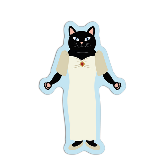 Black Filipiniana Cats Textured Stickers