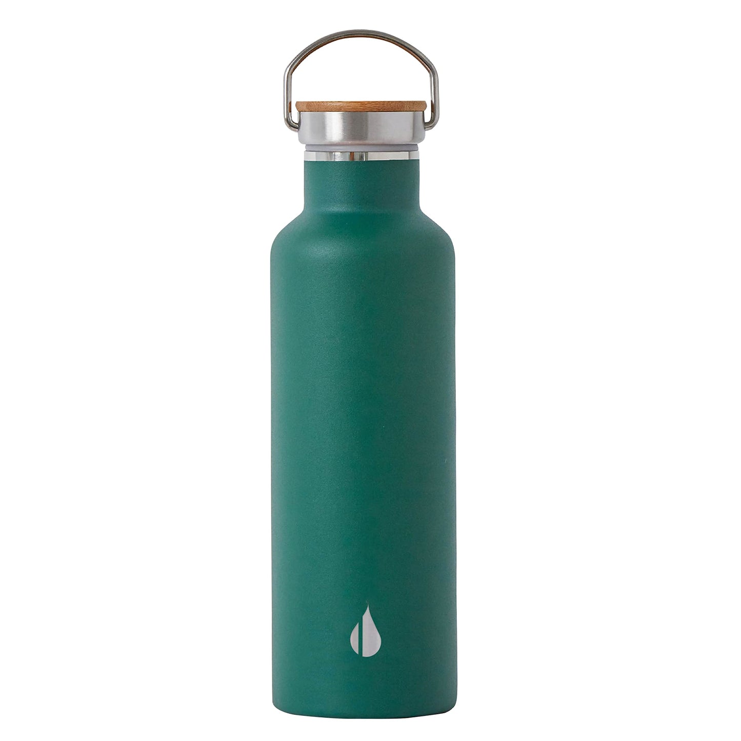 Elemental Classic Forest Green - 25oz Bamboo Cap Stainless Steel Insulated Thermos Bottle