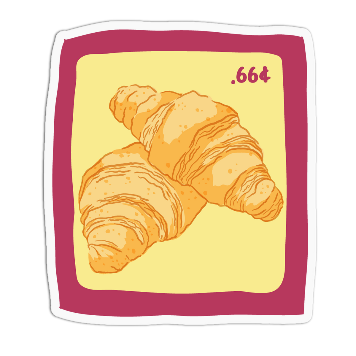Flaky Croissant - Breakfast Stamp Sticker