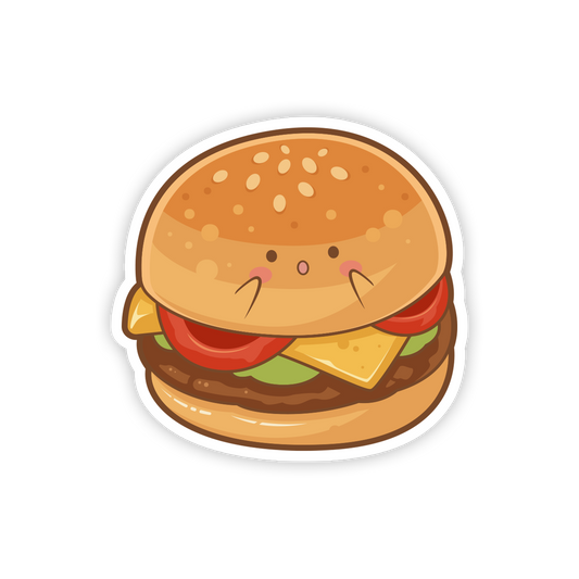 Cute BunBun Burger Kawaii Food Sticker