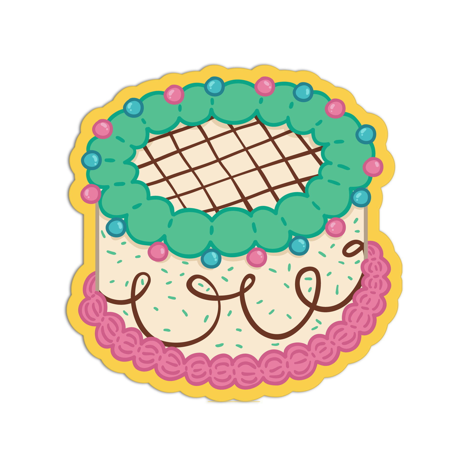 Green Sprinkle Cake