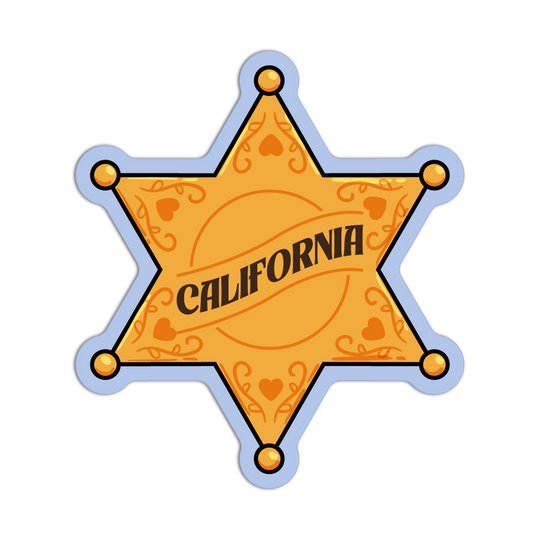 Sheriff Star - California Cowboy Vibe Sticker