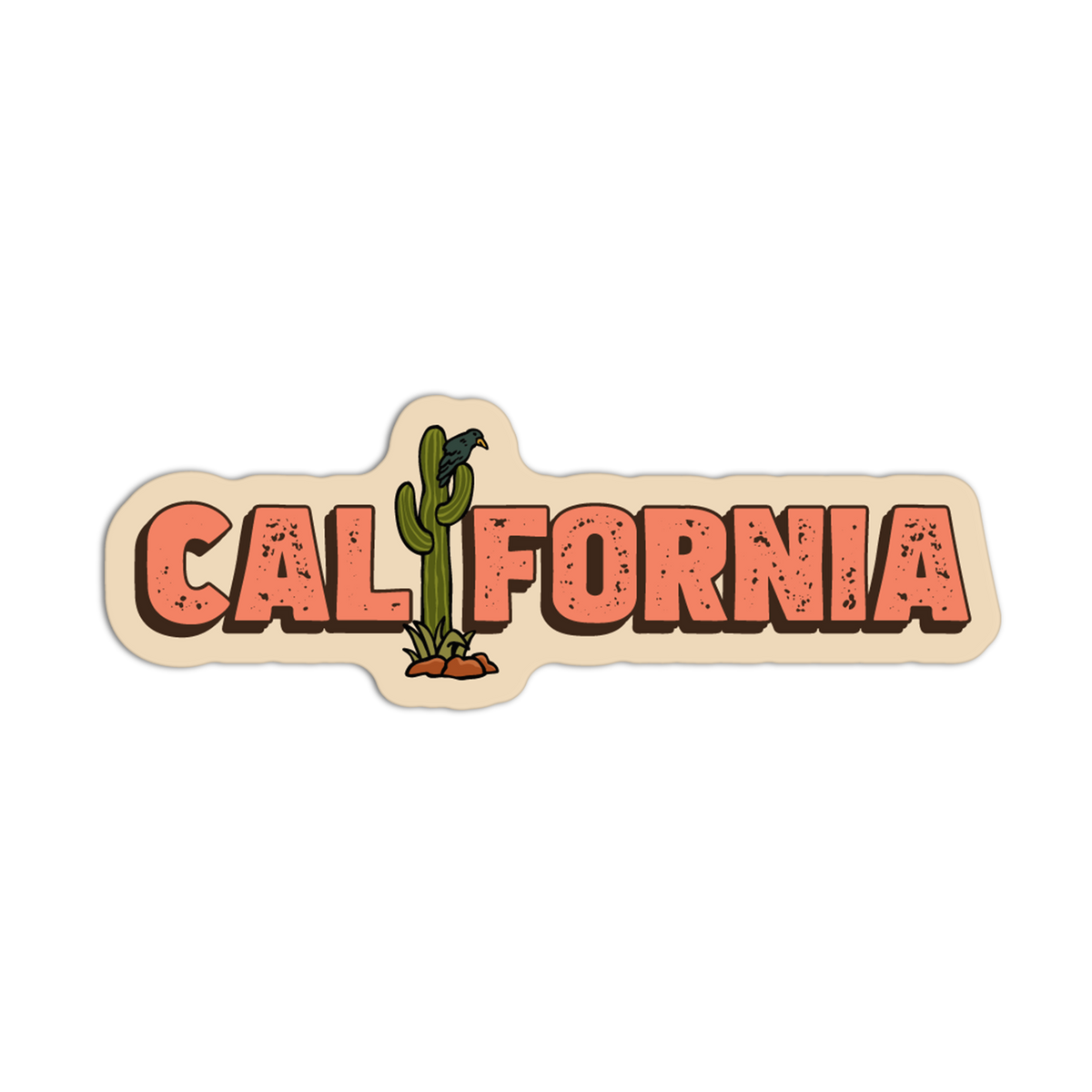 Cactus Crow - California Cowboy Vibe Sticker