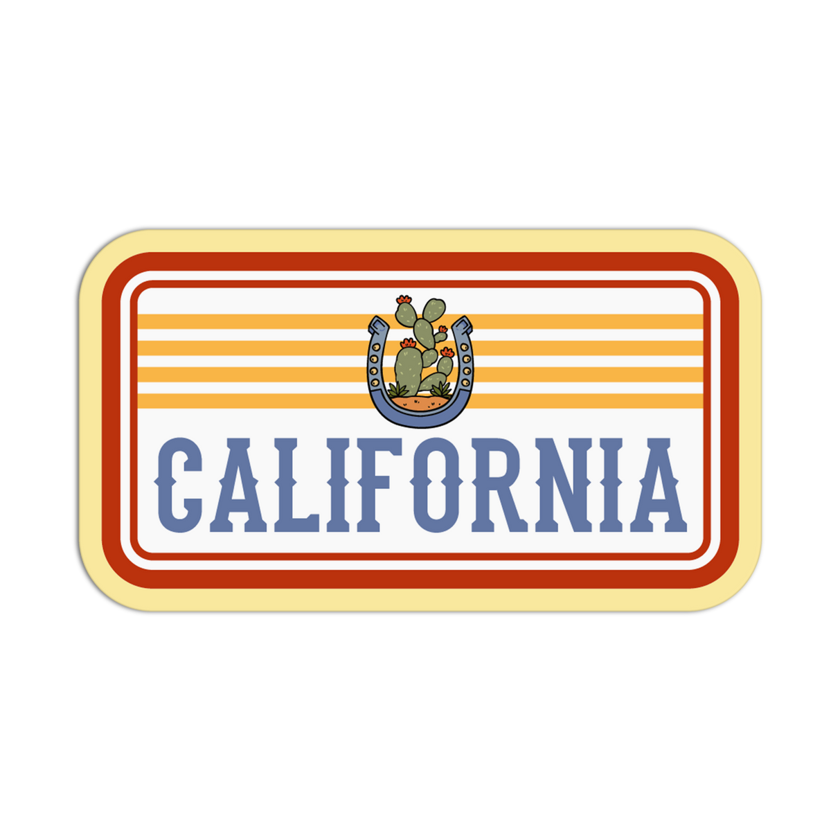 Horseshoe Frame - California Cowboy Vibe Sticker