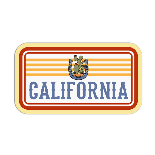 Horseshoe Frame - California Cowboy Vibe Sticker