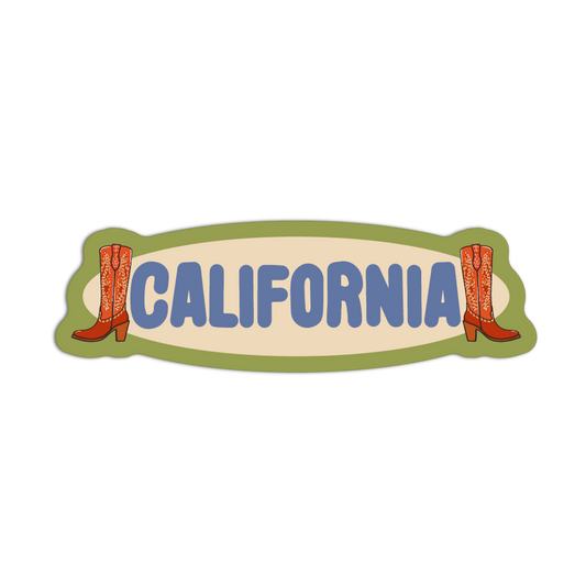 Leather Boots - California Cowboy Vibe Sticker