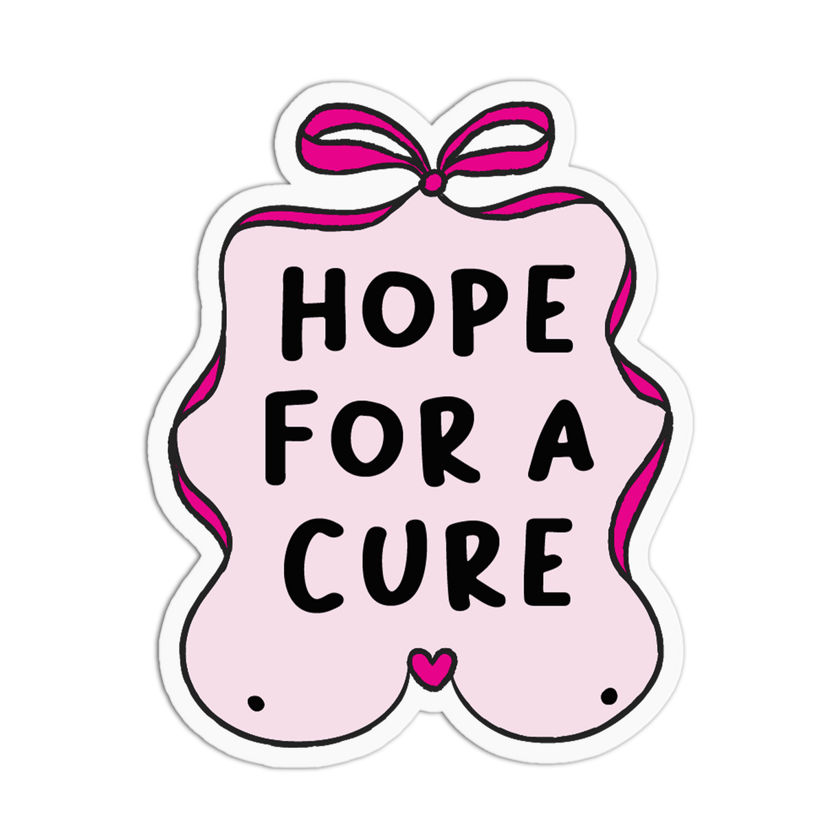 Framed Ribbon Cancer Awareness Sticker
