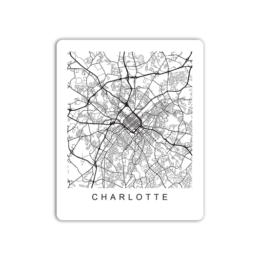 Charlotte U.S. Street Map Sticker