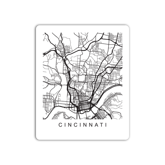 Cincinnati U.S. Street Map Sticker
