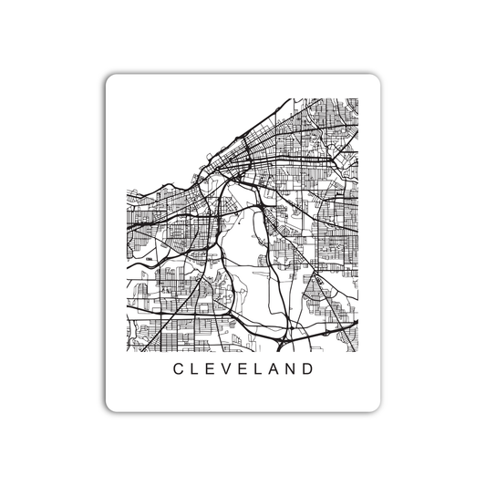 Cleveland U.S. Street Map Sticker