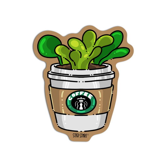 Plant in Coffee Planters Sticker