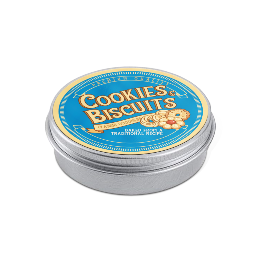Cookies & Biscuits Sticker Tin Can