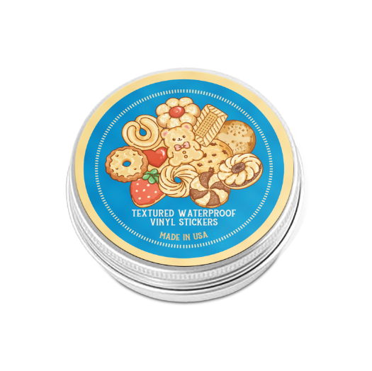 Cookies & Biscuits Sticker Tin Can