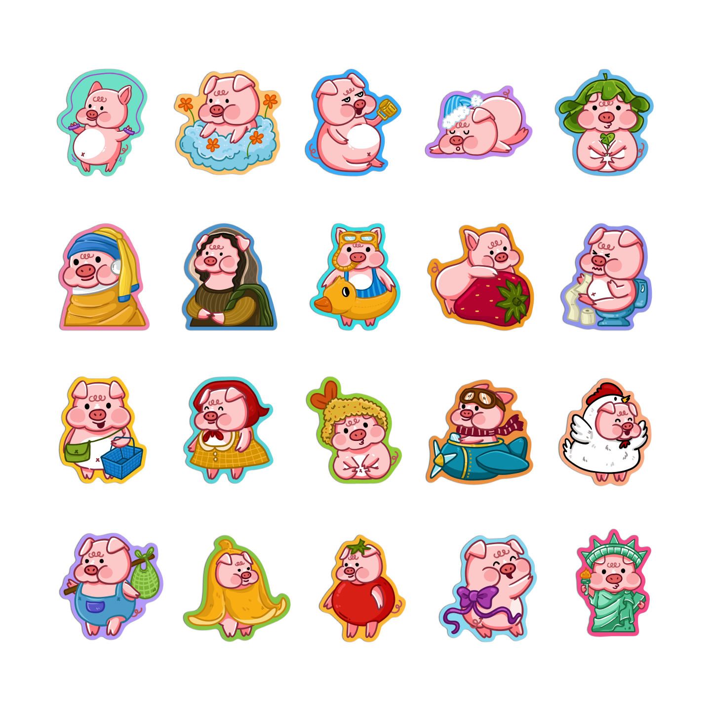 Cute Pigs Sticker Pack