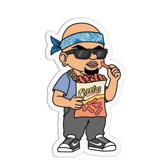 Eating Hot Crackers Cholos And Cholas Sticker