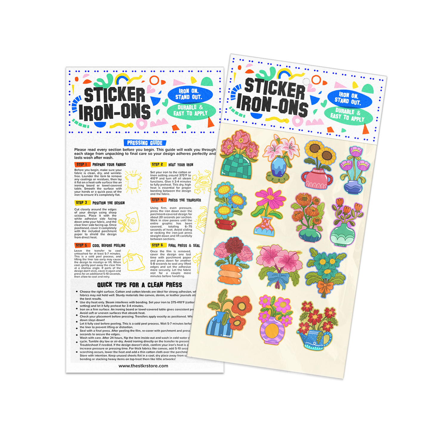 Flower Sticker Iron-Ons