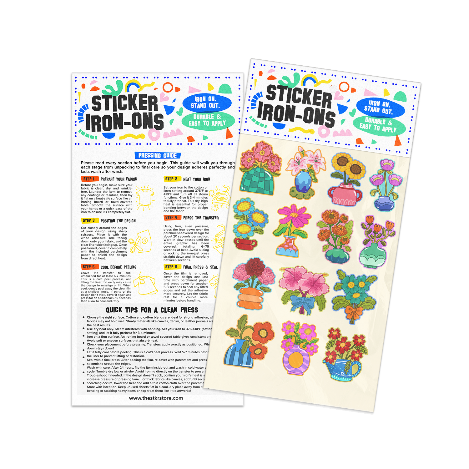 Flower Sticker Iron-Ons