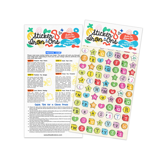 Letter Beads Sticker Iron-Ons