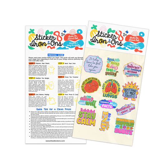 Mental Health Sticker Iron-Ons