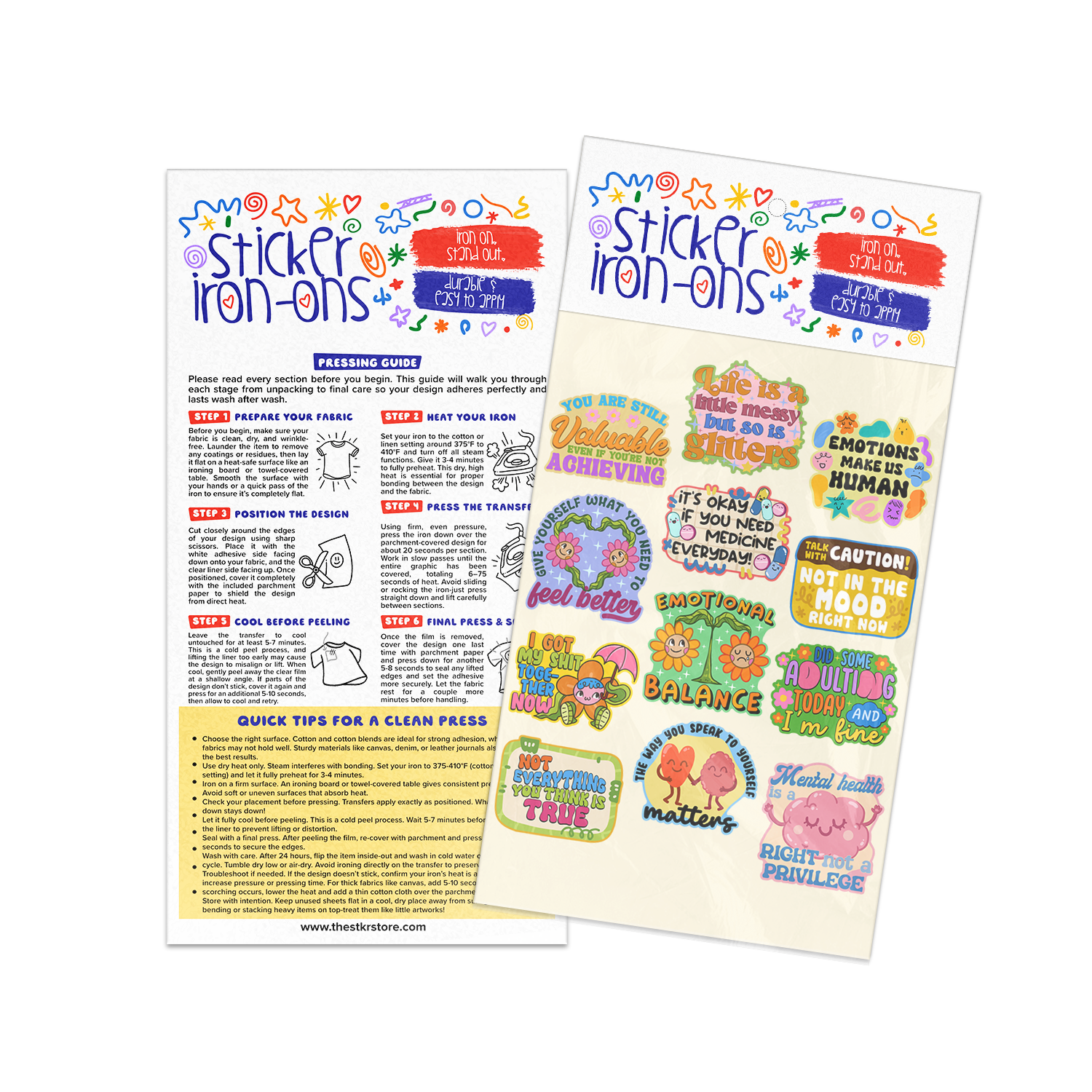 Mental Health Candies Sticker Iron-Ons