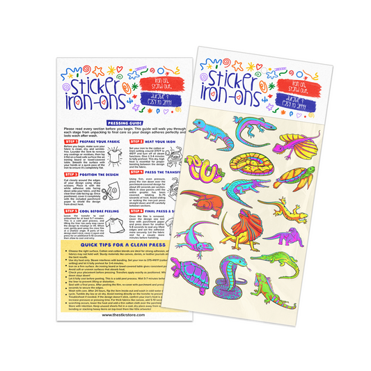 Neon Reptiles Candies Sticker Iron-Ons