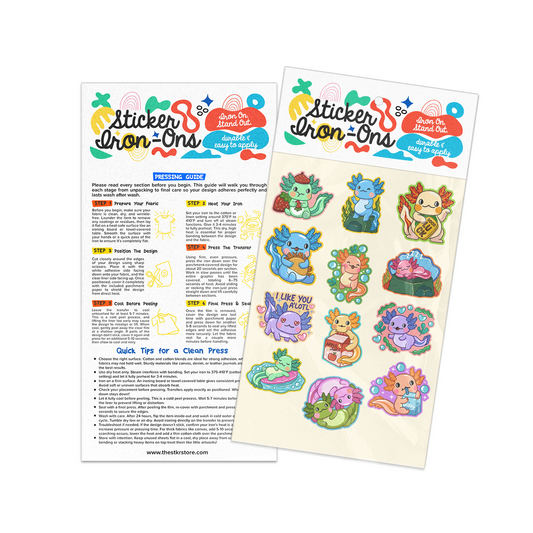 Axolotyl Sticker Iron-Ons