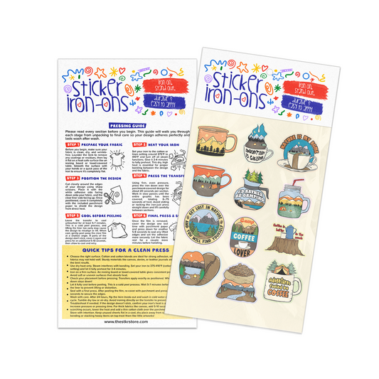 Coffee Camping Sticker Iron-Ons