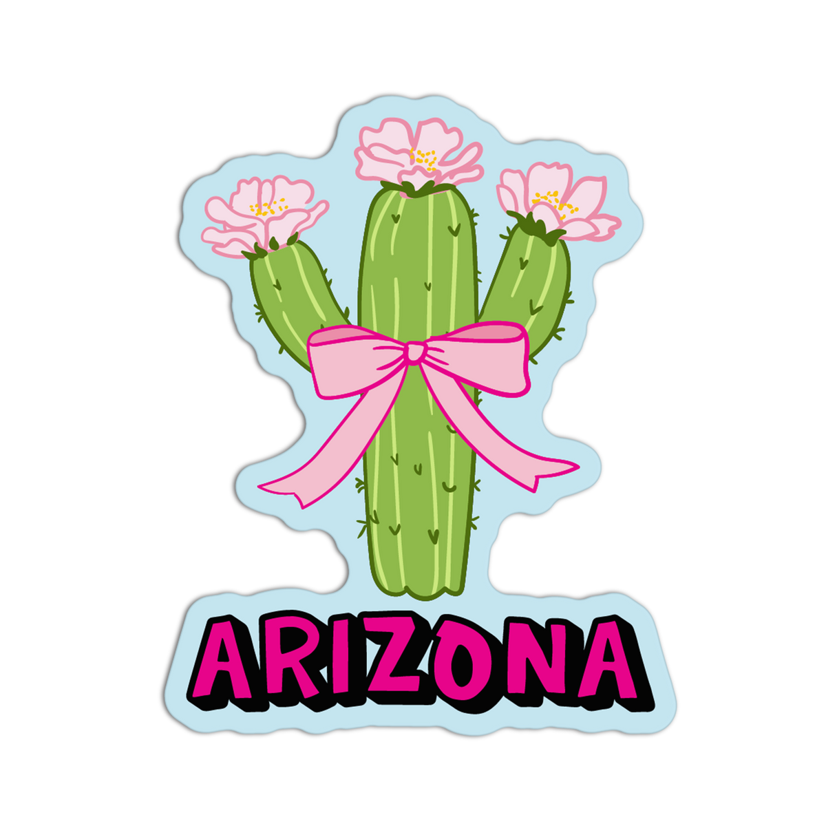 Ribboned Saguaro - Coquette Arizona Sticker