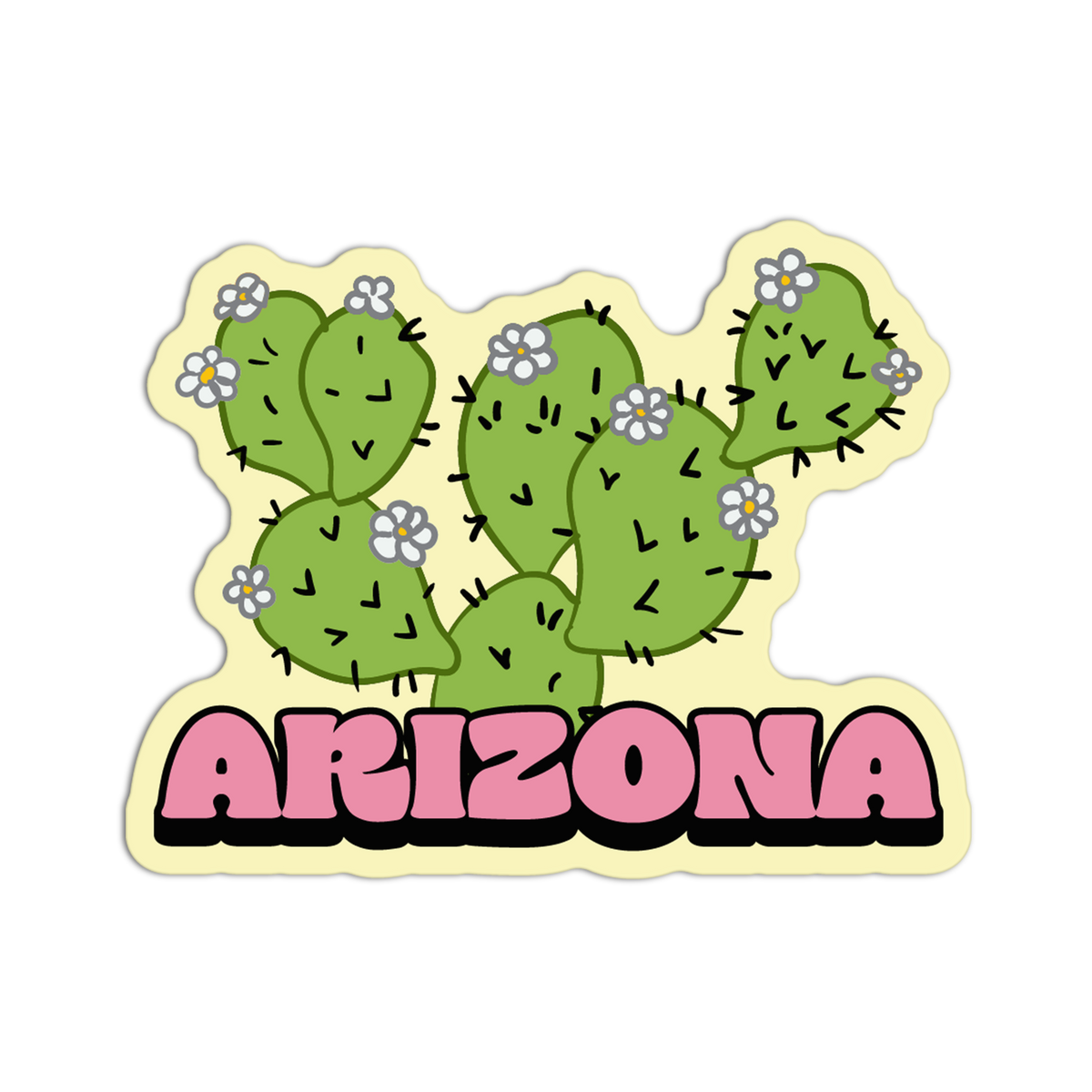 Flowering Prickly - Coquette Arizona Sticker