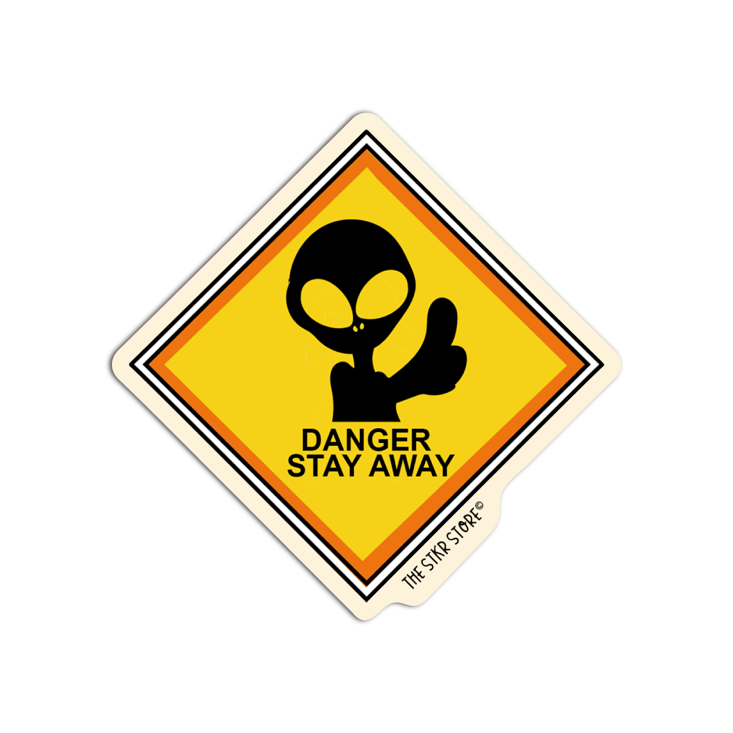 Danger Stay Away Funny Road Sign Sticker