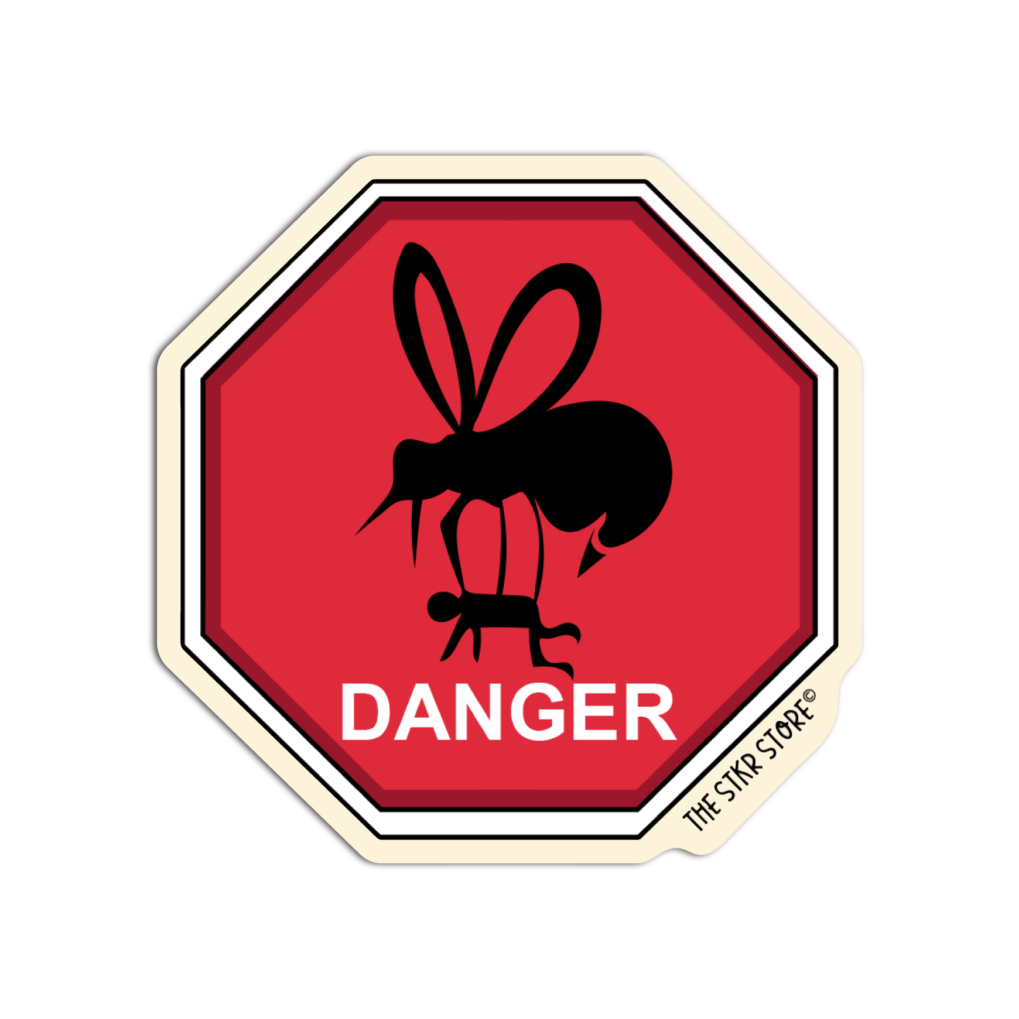 Danger Funny Road Sign Sticker