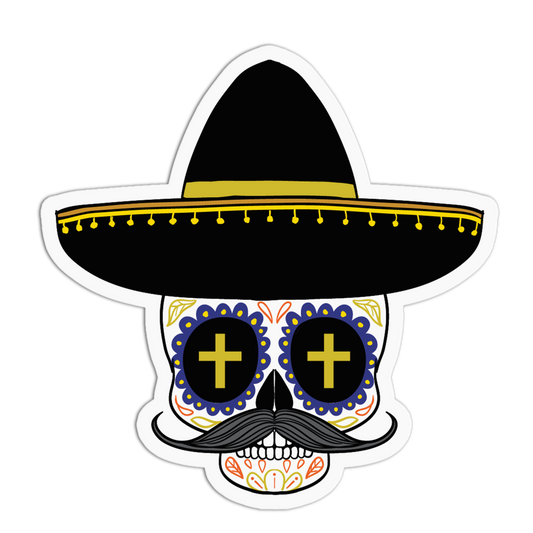 Sombrero Mariachi Dia De Los Muertos Sticker