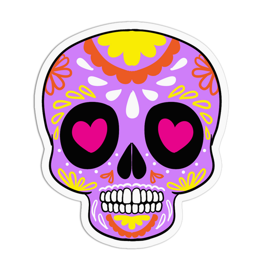 Heart Eyes Dia De Los Muertos Sticker