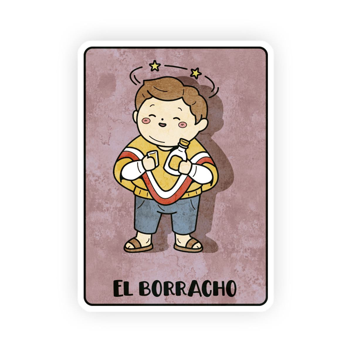 El Borracho - La Loteria Sticker
