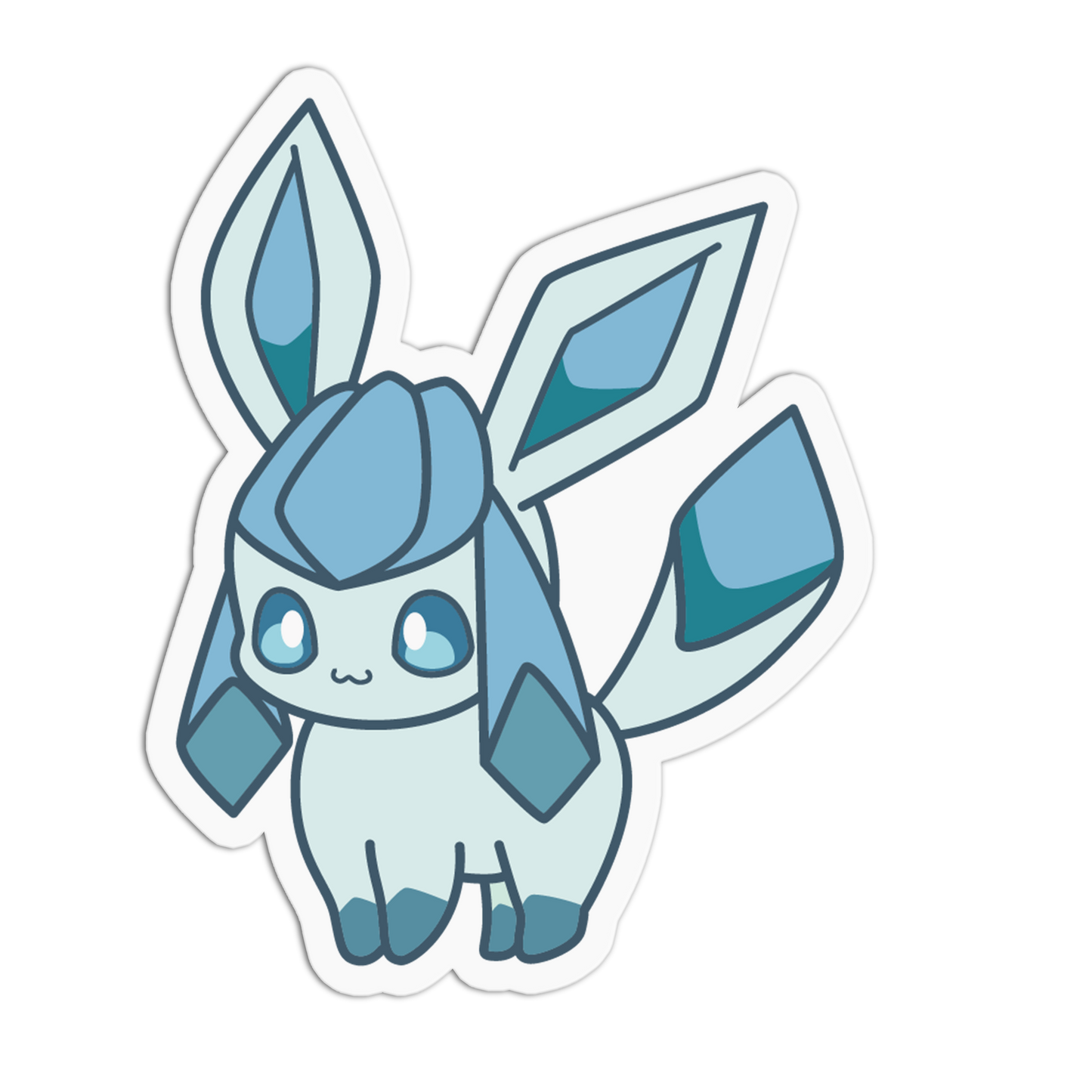 Cute Blue Crystal Eveelution Sticker