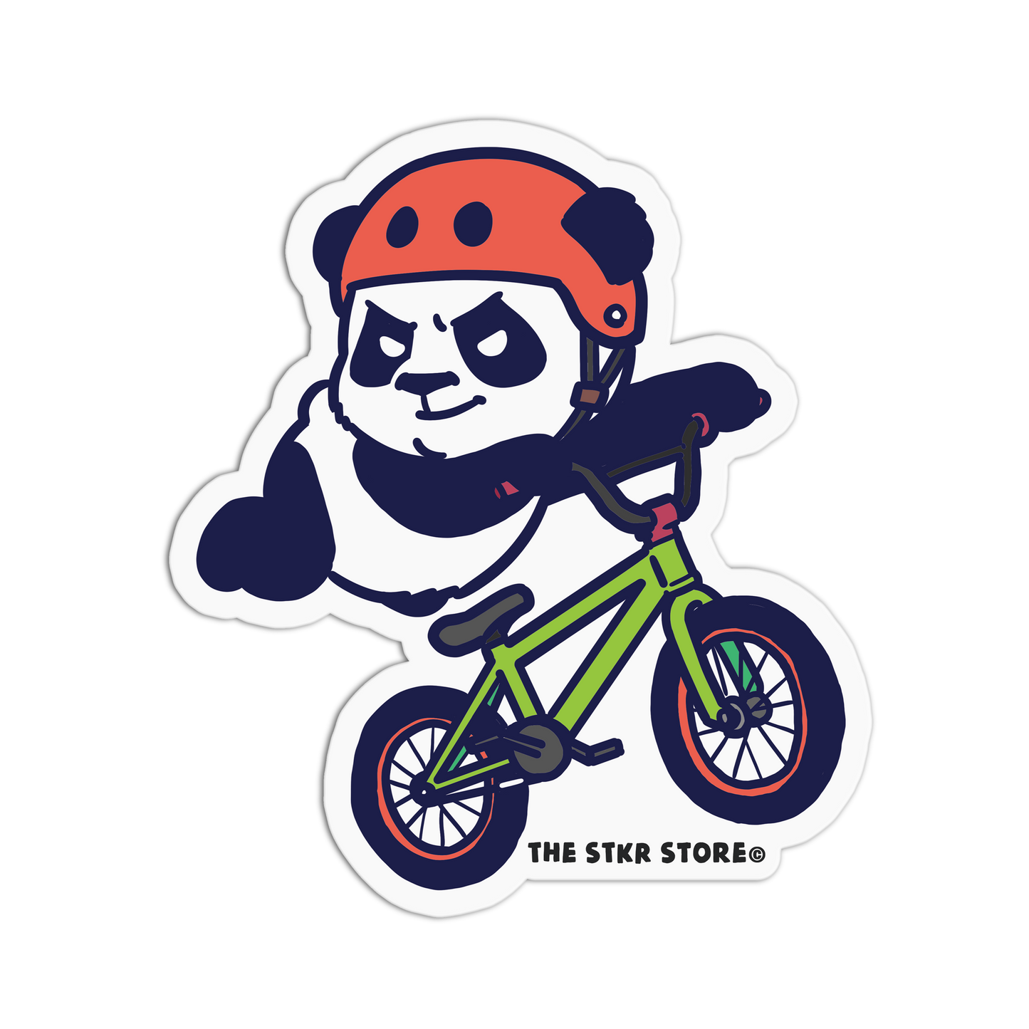 BMX Biking Extreme Bear Sticker - The Stkr Store