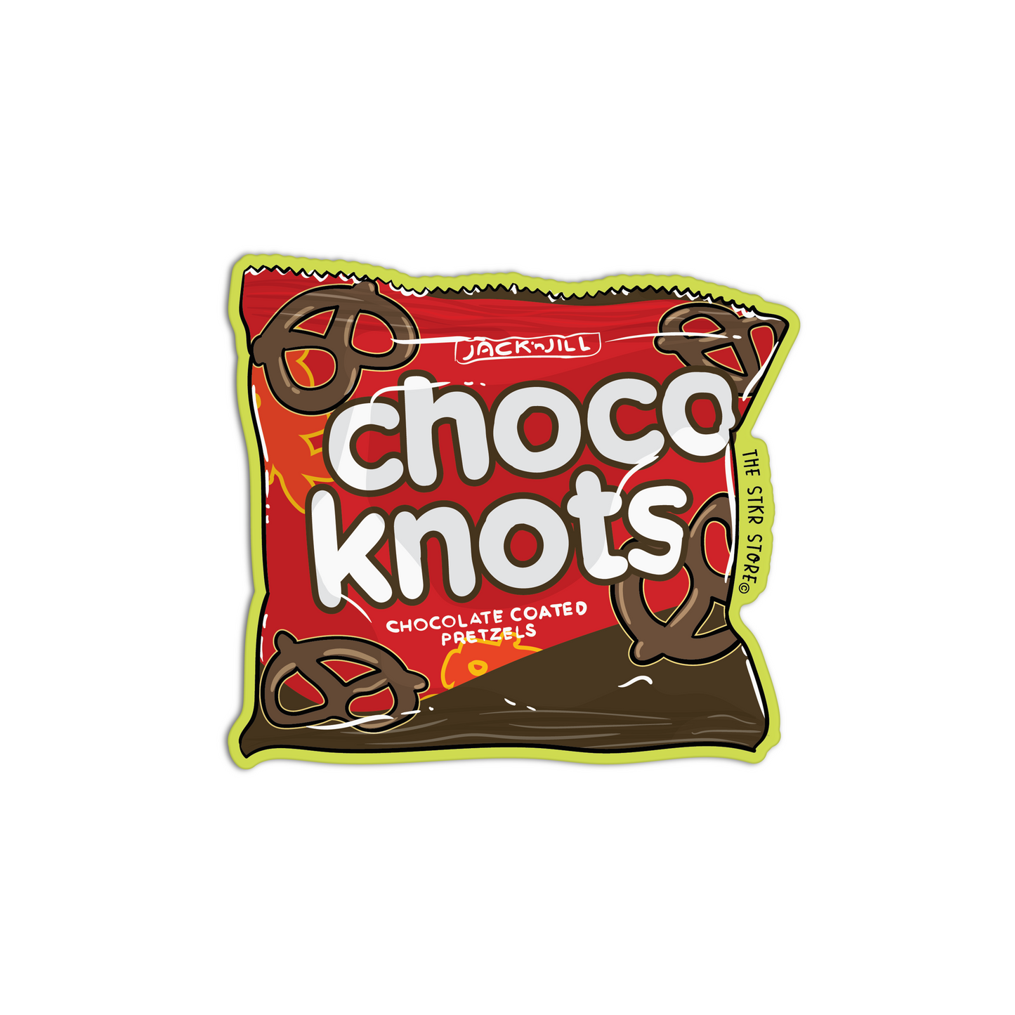 Choco Knots Filipino Snacks Sticker