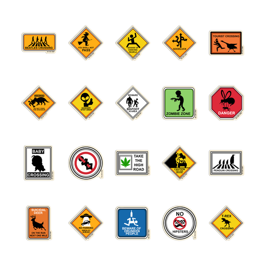 Funny Road Sign Sticker Pack