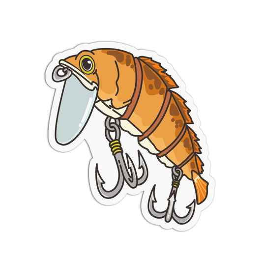 Golden Popper - Fishing Lure Sticker