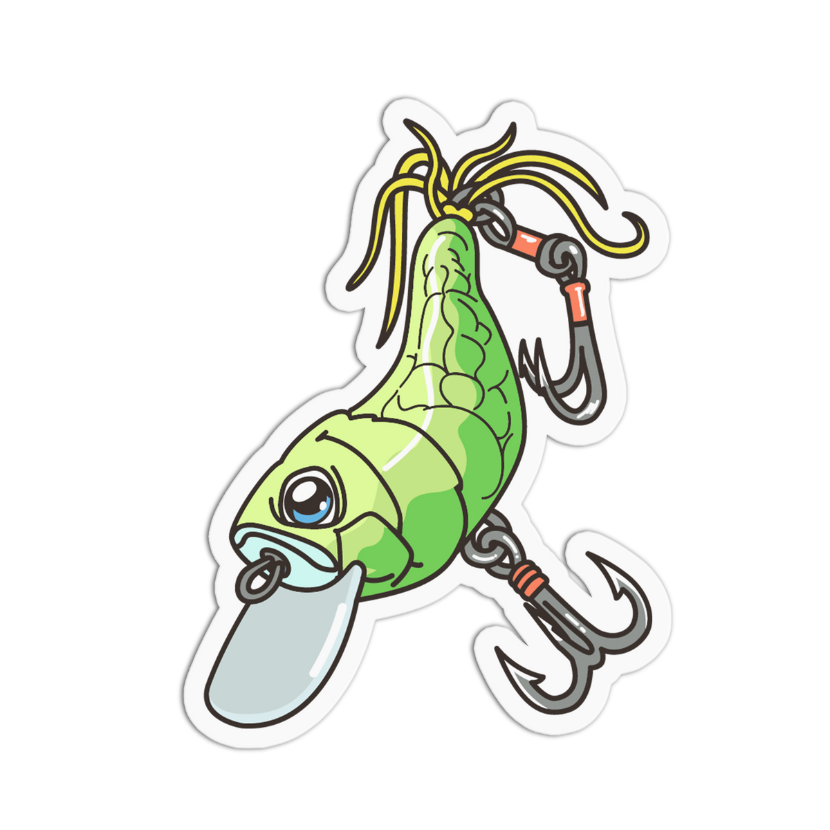 Green Crank - Fishing Lure Sticker