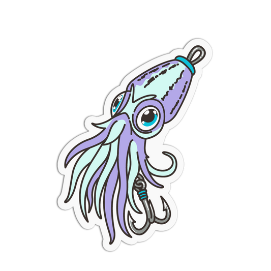 Purple Squid - Fishing Lure Sticker