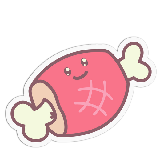 Savory Ham Food Friends Sticker