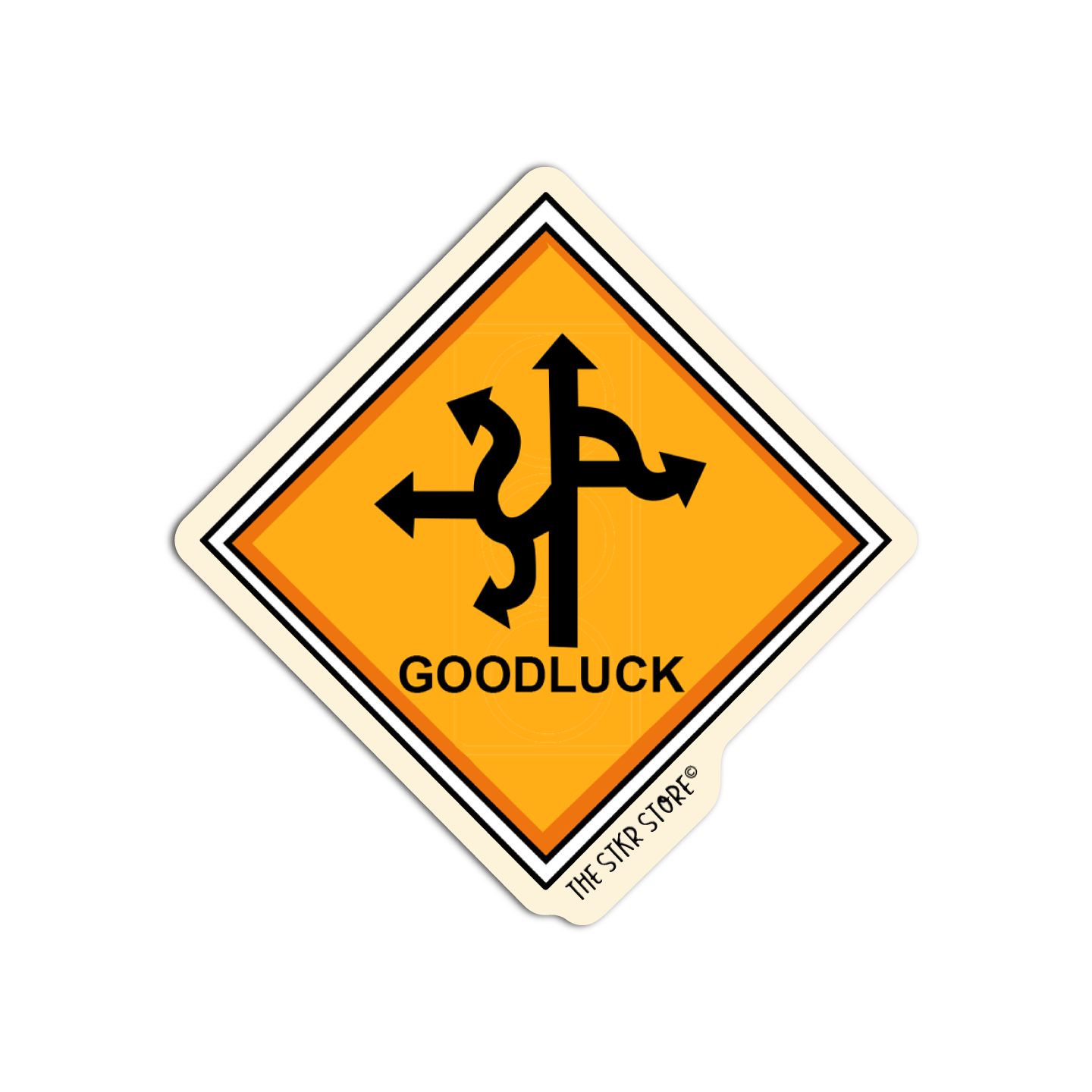 Goodluck Funny Road Sign Sticker