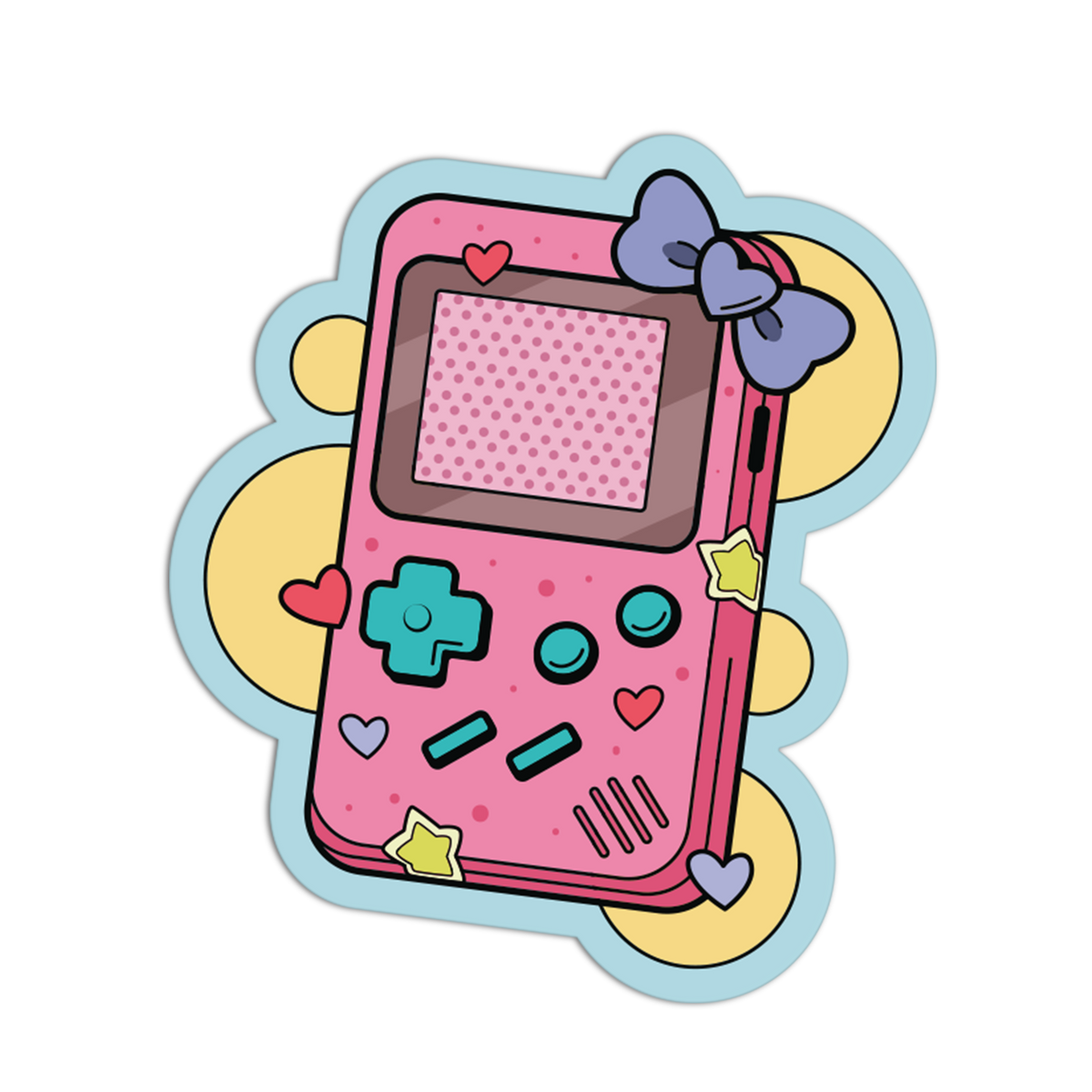 Retro Handheld Gaming Accessories Sticker
