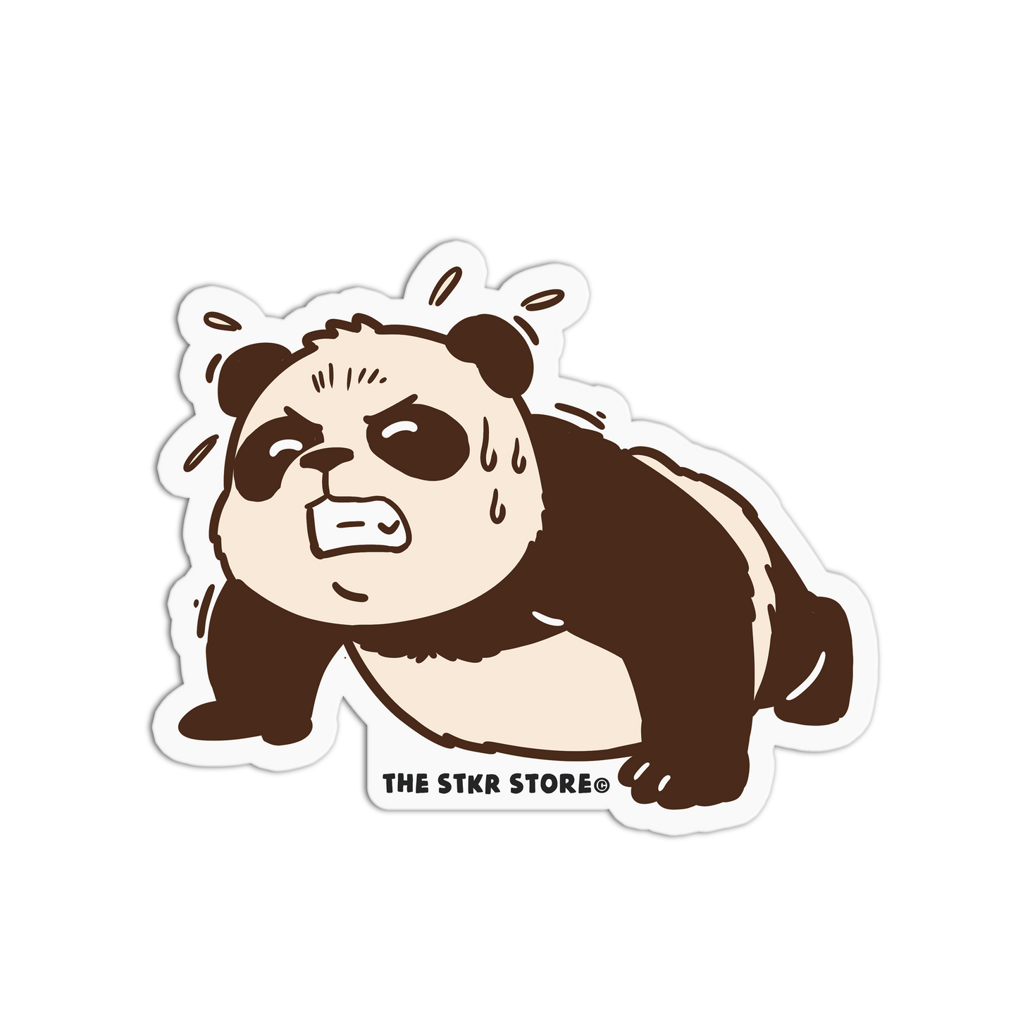 Push-up Panda - Gym Bears Sticker - The Stkr Store