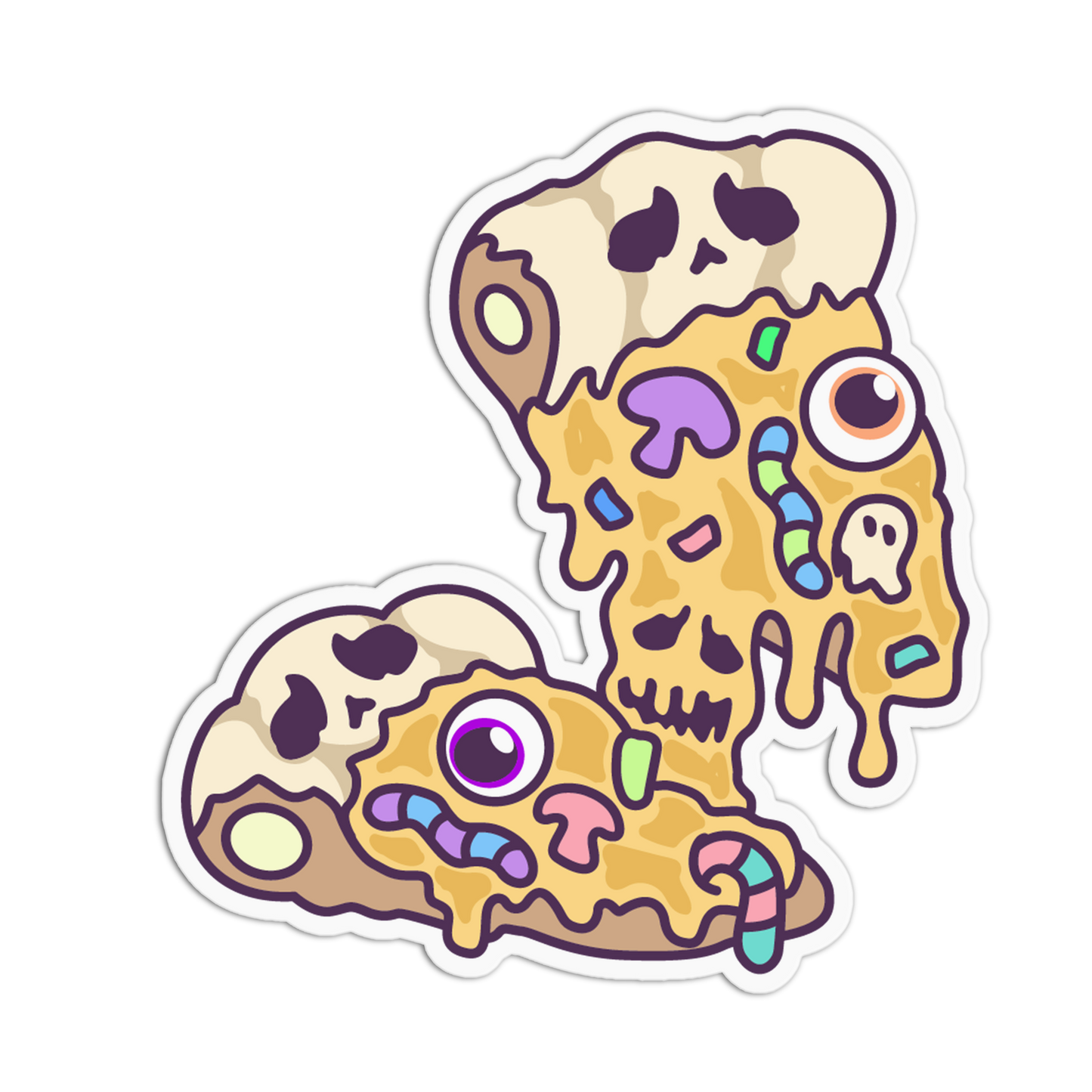 Zombie Pizza Halloween Special Sticker