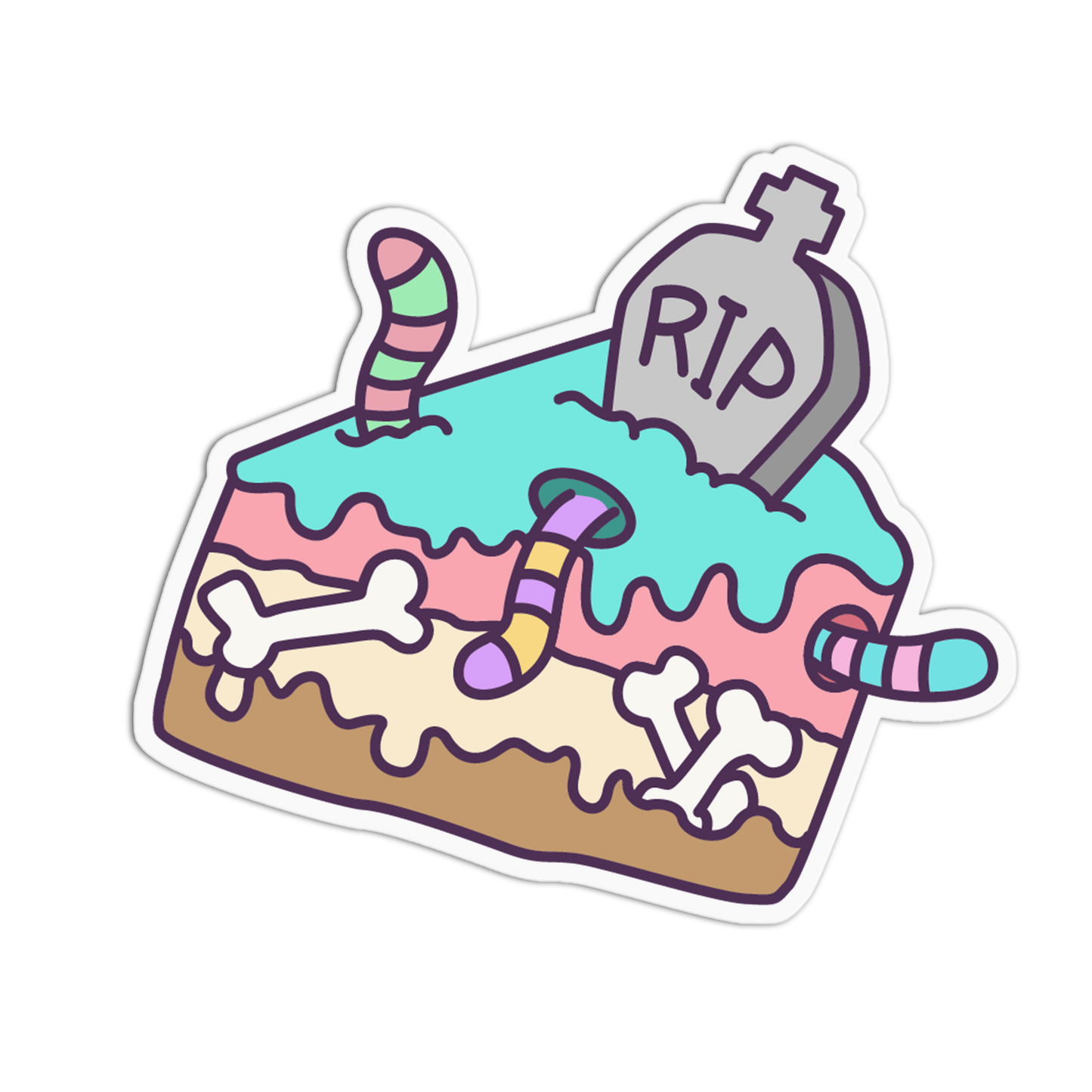 Graveyard Cake Halloween Special Sticker